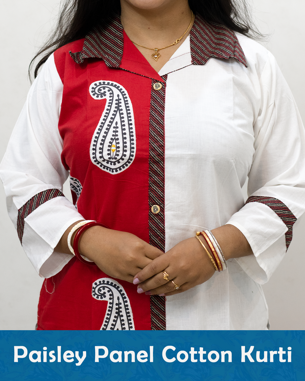 Paisley Panel Cotton Kurti