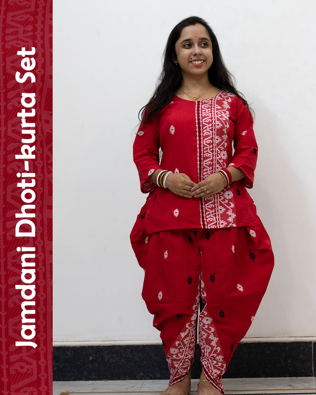 Jamdani Dhoti Kurta Set