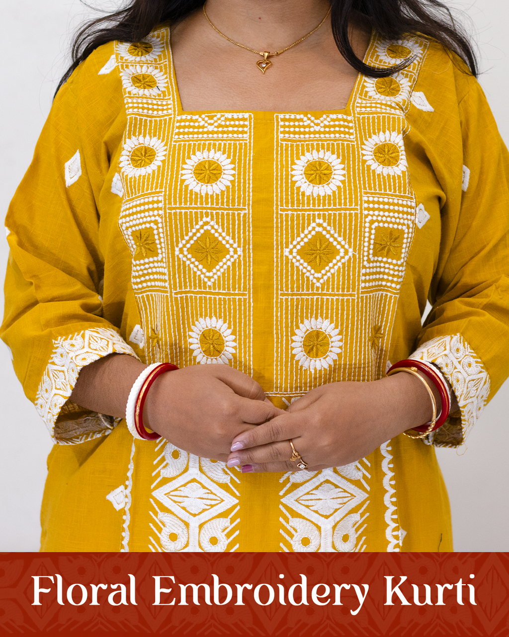 Floral Embroidery Kurti