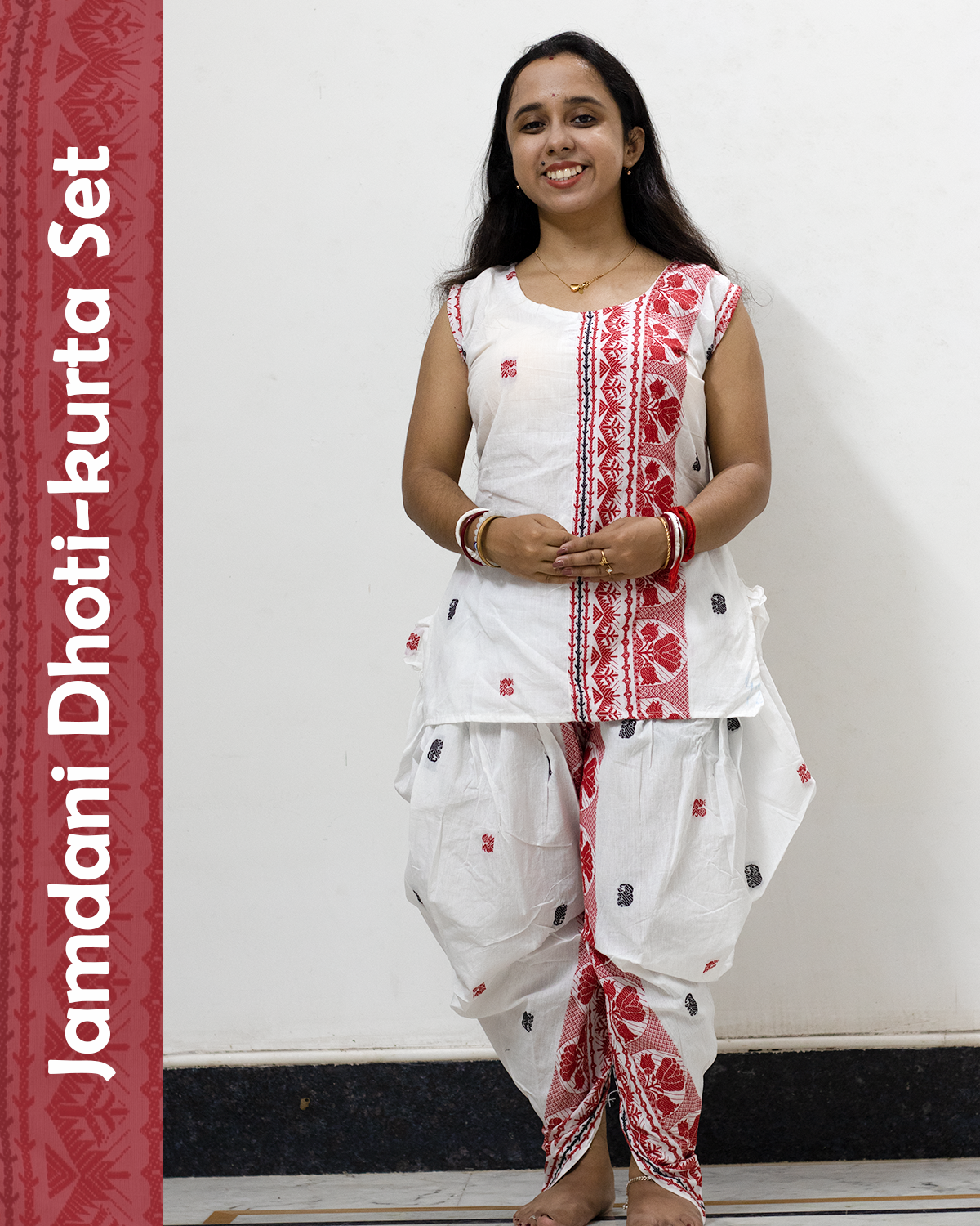 Jamdani Dhoti Kurta Set