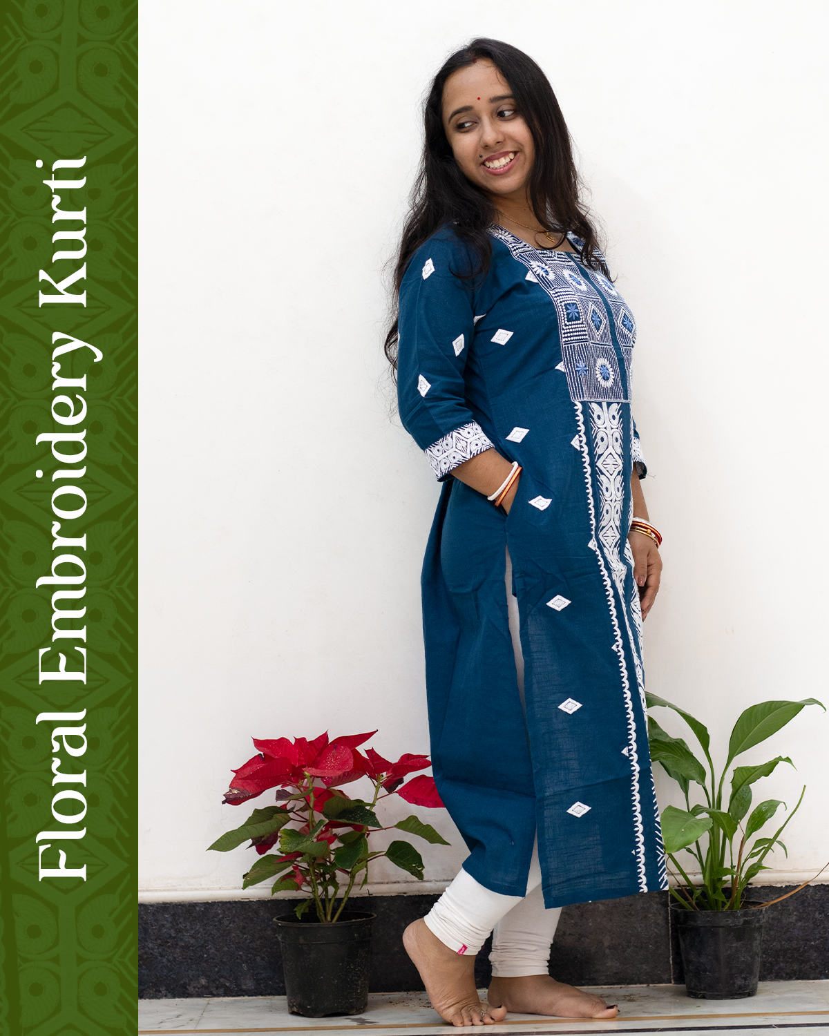 Floral Embroidery Kurti