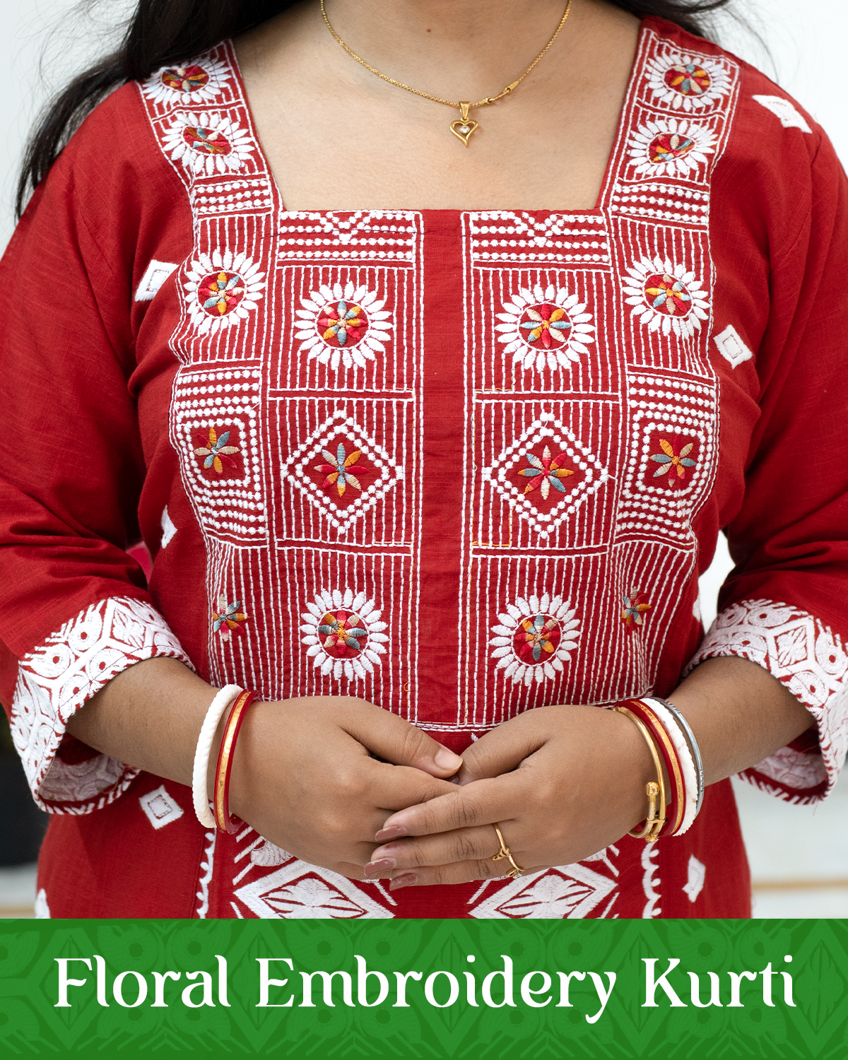 Floral Embroidery Kurti