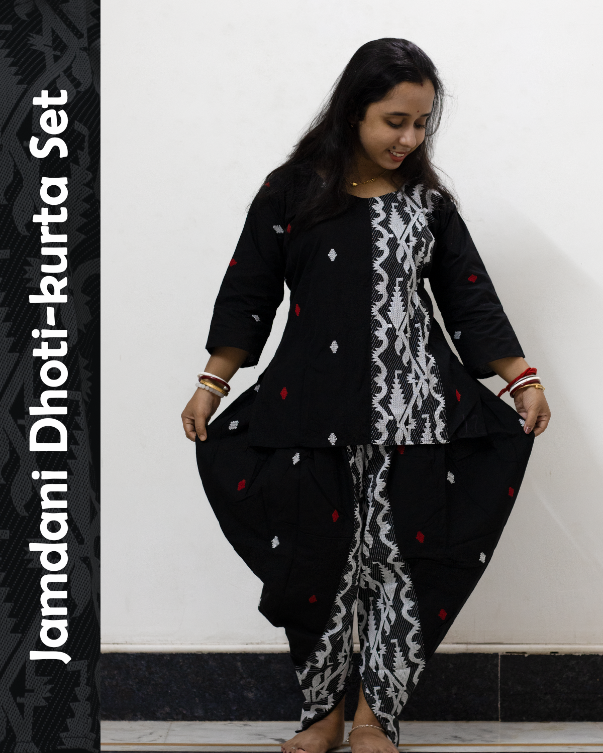 Jamdani Dhoti Kurta Set