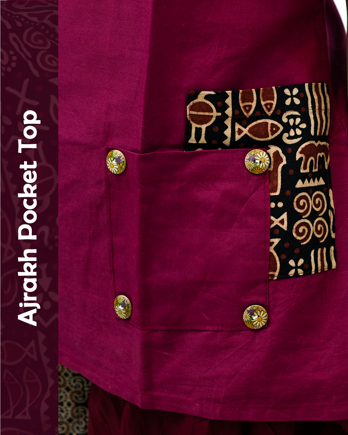 Ajrakh Pocket Top