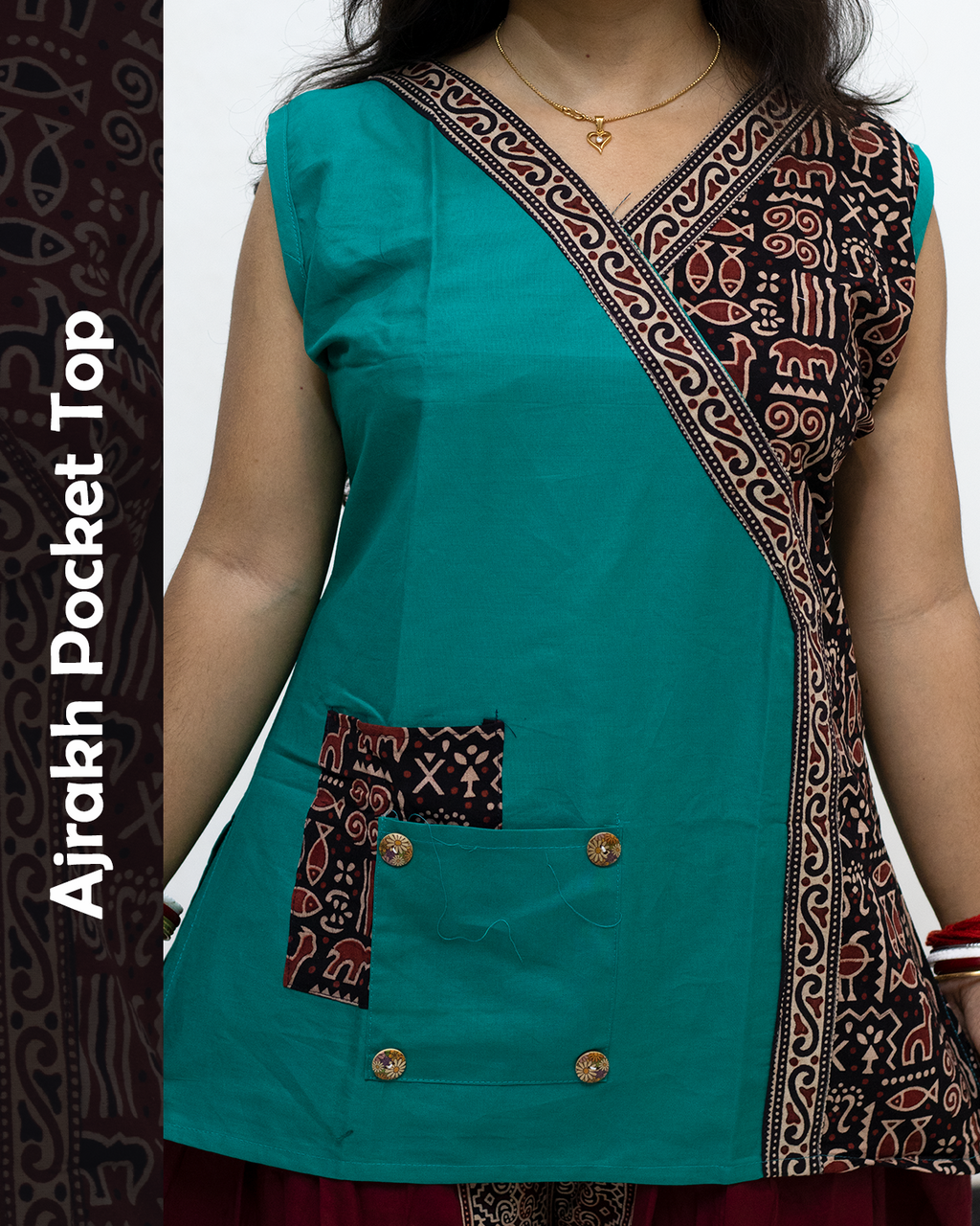 Ajrakh Pocket Top