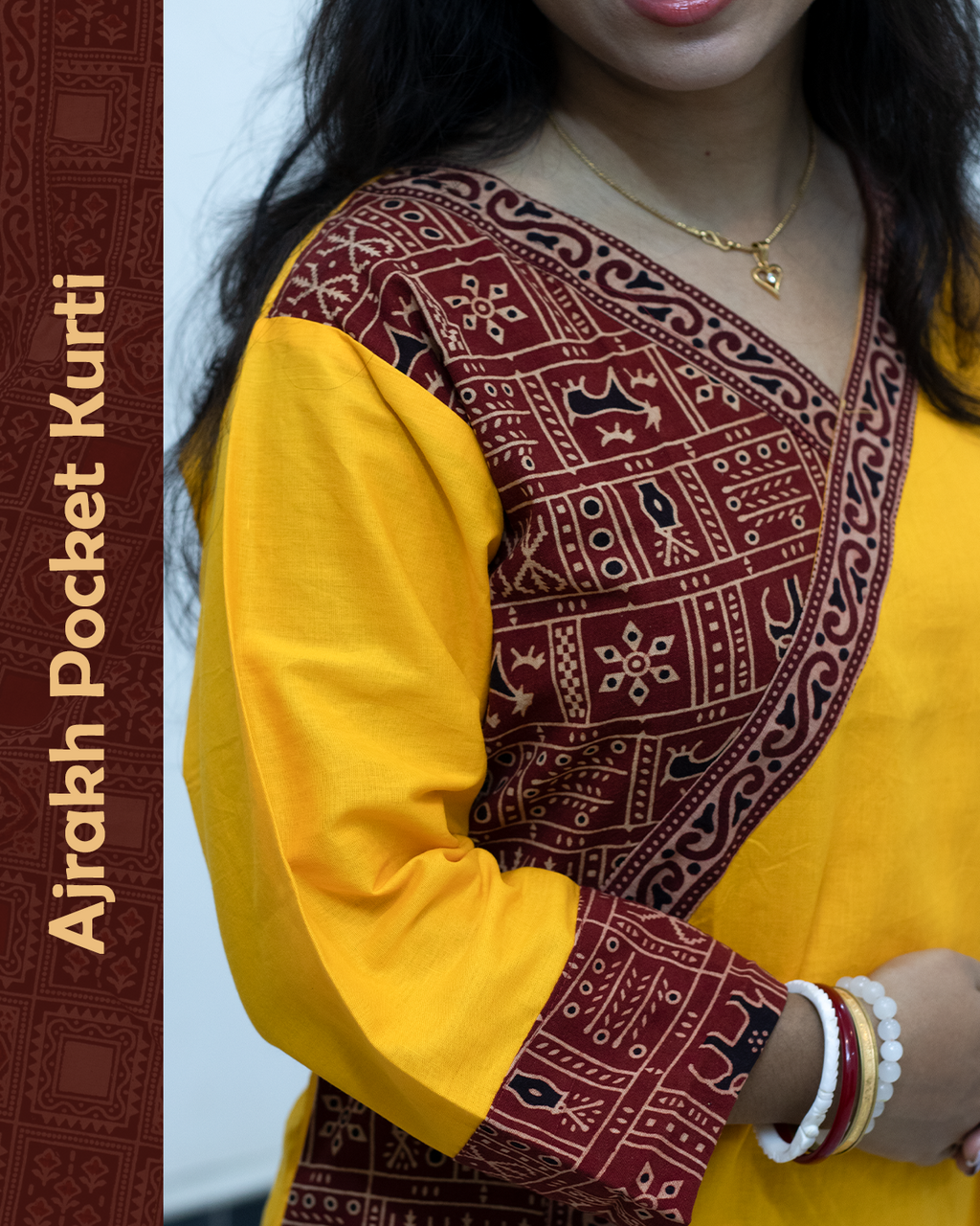 Ajrakh Angrakha Pocket Kurti
