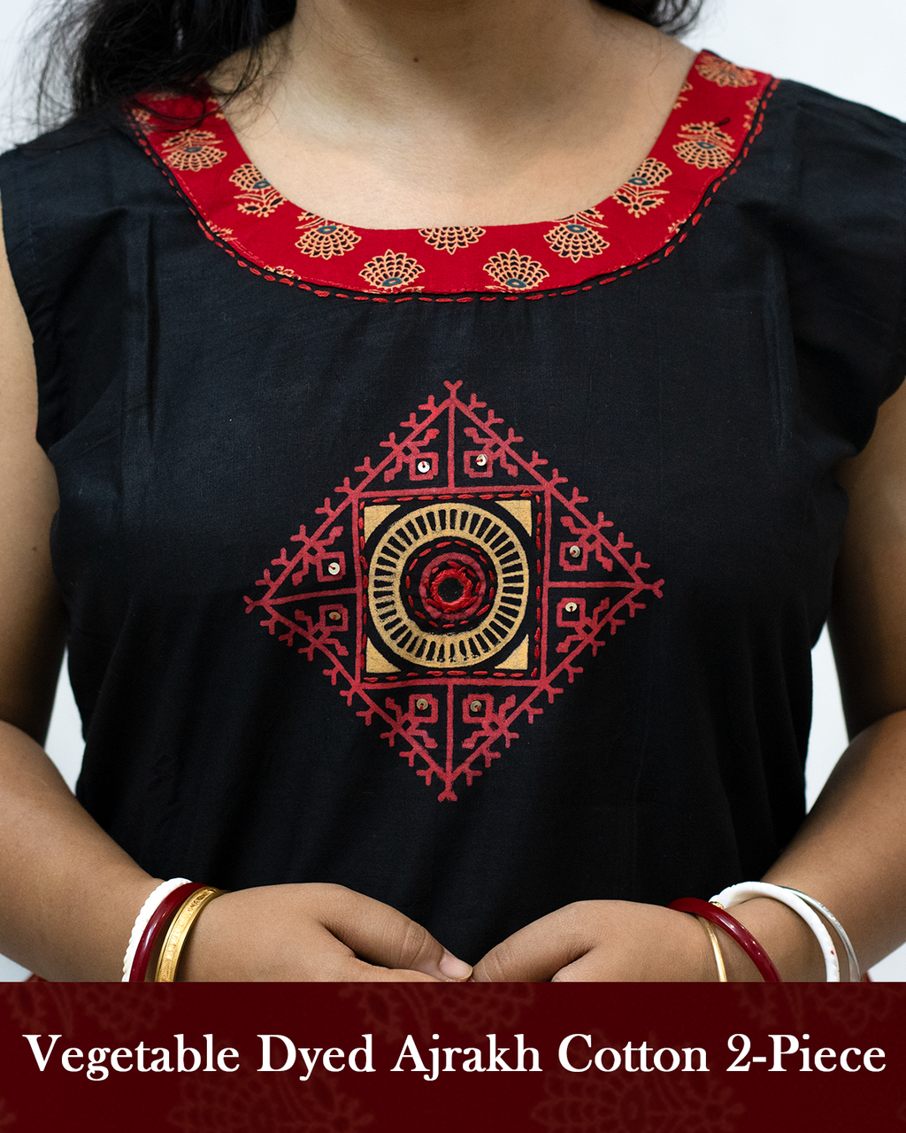 Vegetable Dyed Ajrakh Cotton 2-Piece Set