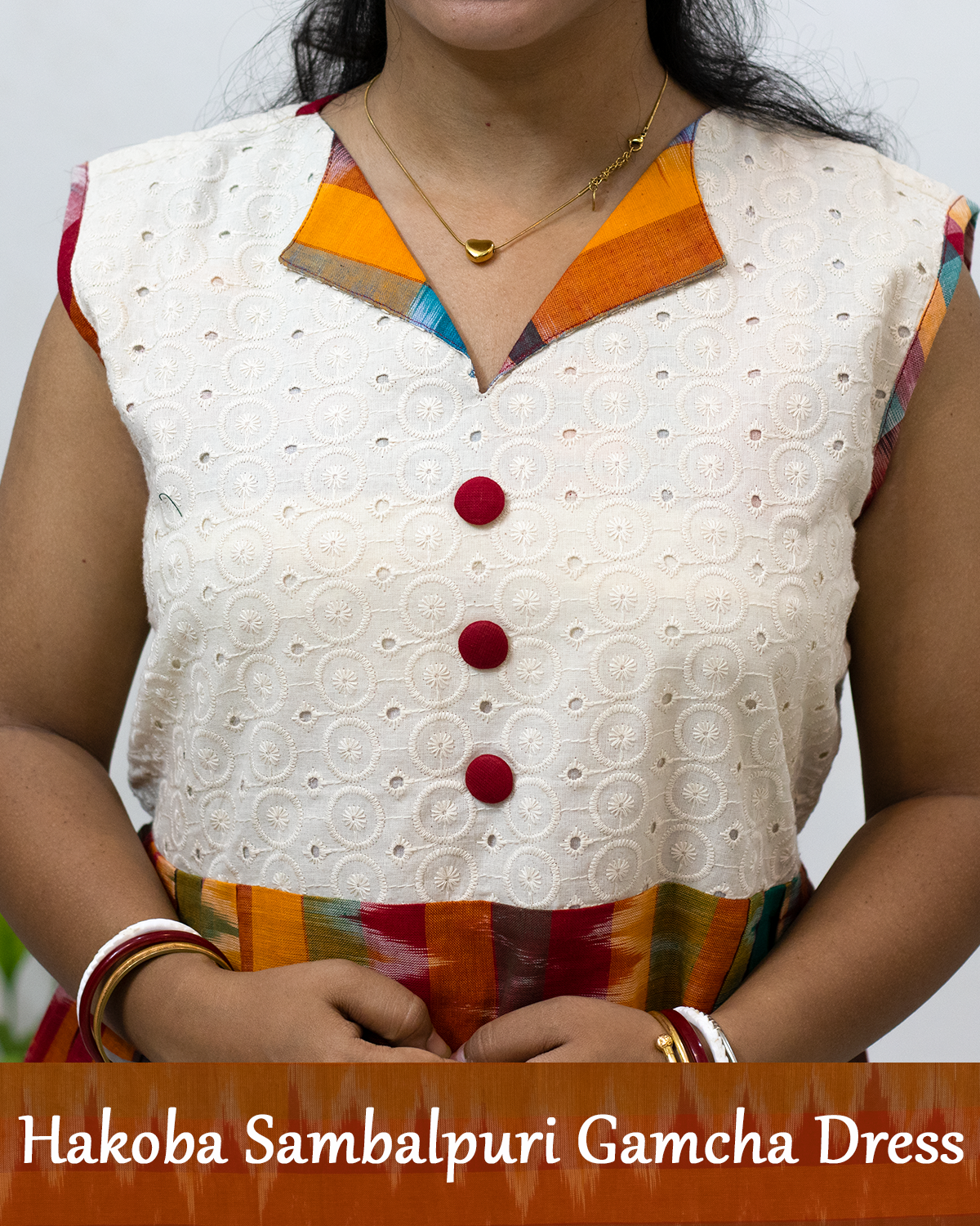 Hakoba Sambalpuri Gamcha Short Dress