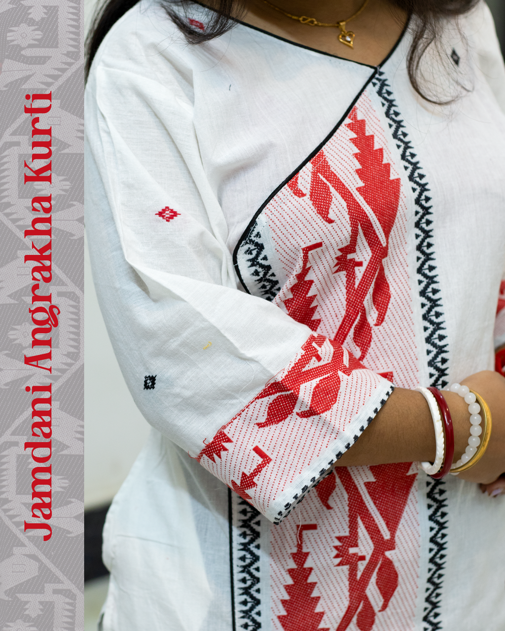 Jamdani Angrakha Kurti