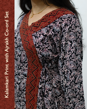 Kalamkari Ajrakh Cotton Co-Ord Set