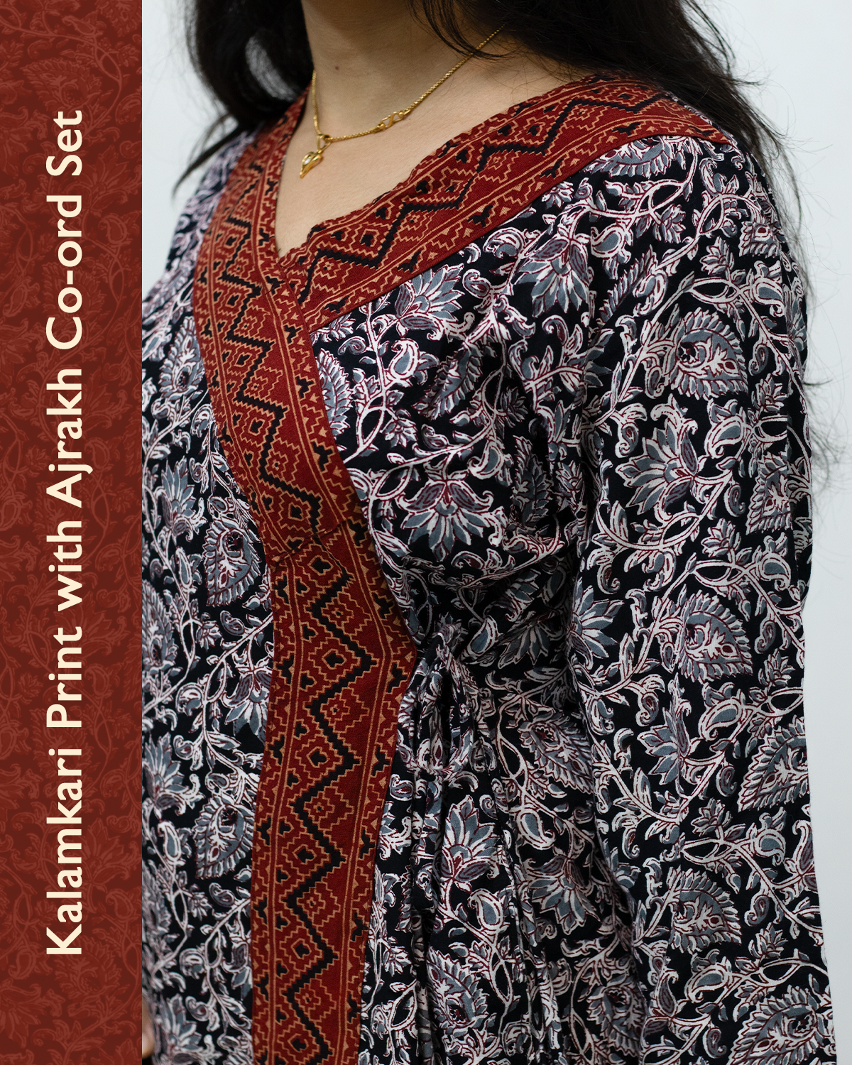 Kalamkari Ajrakh Cotton Co-Ord Set