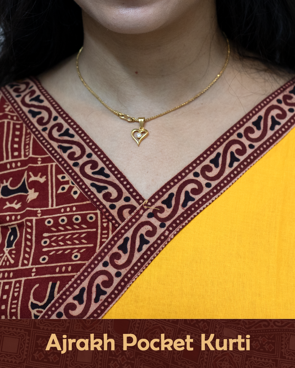 Ajrakh Angrakha Pocket Kurti