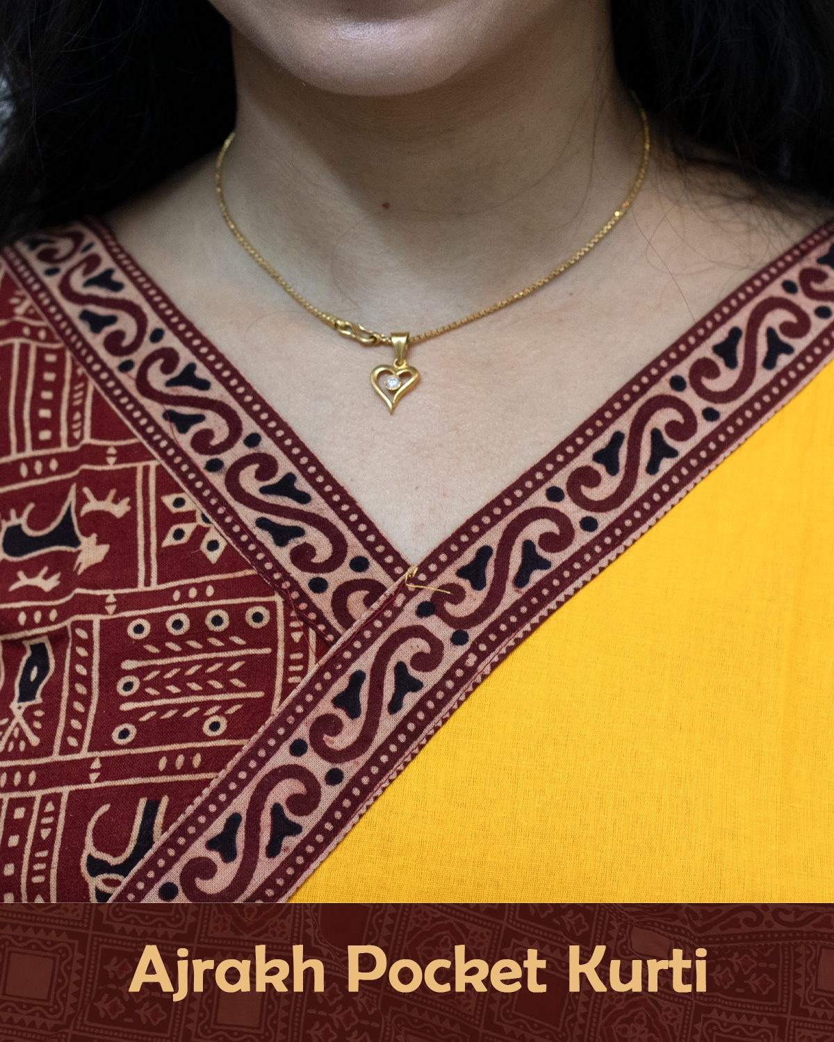 Ajrakh Angrakha Pocket Kurti