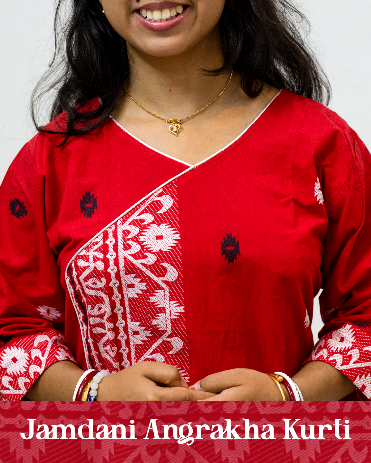 Jamdani Angrakha Kurti