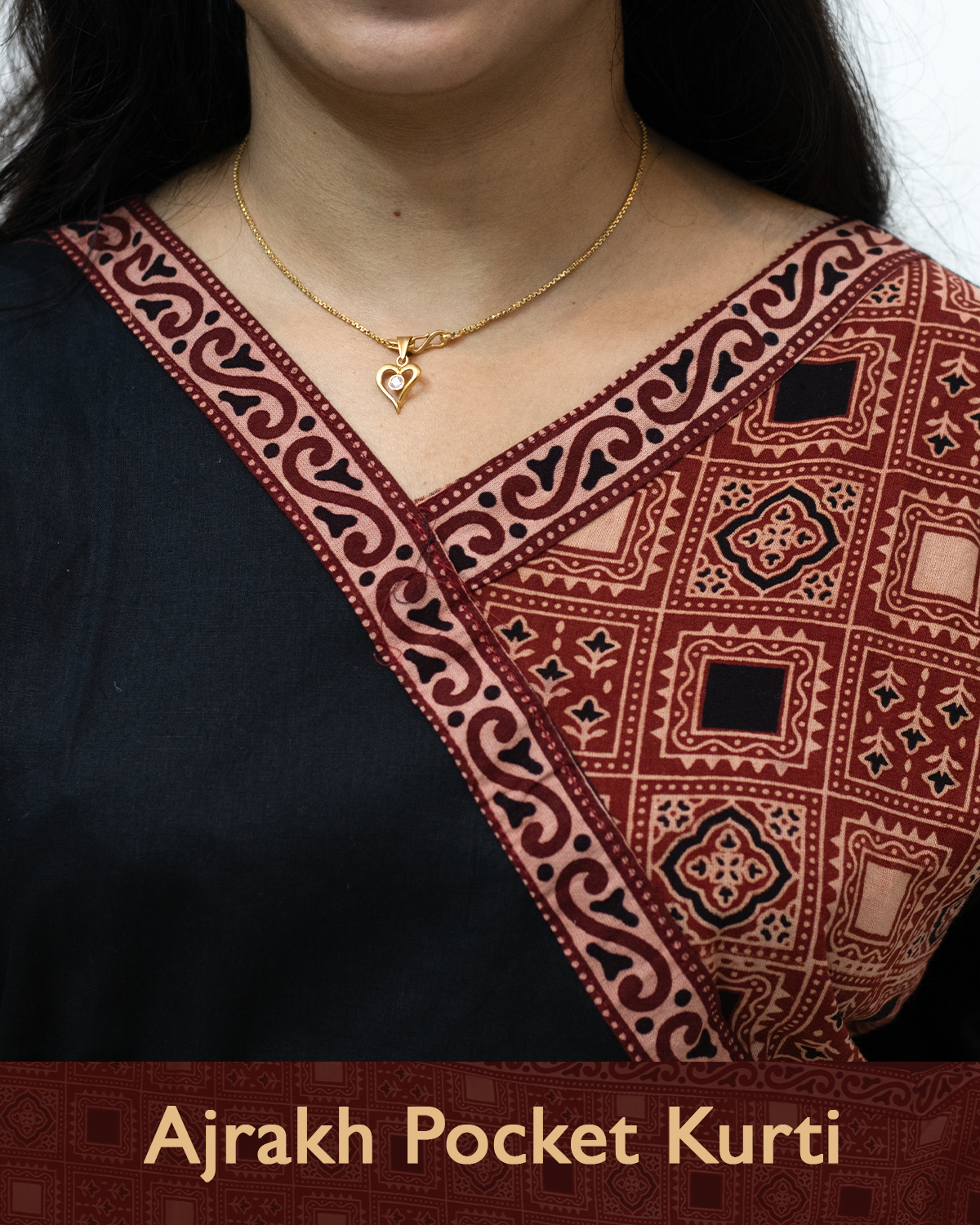Ajrakh Angrakha Pocket Kurti