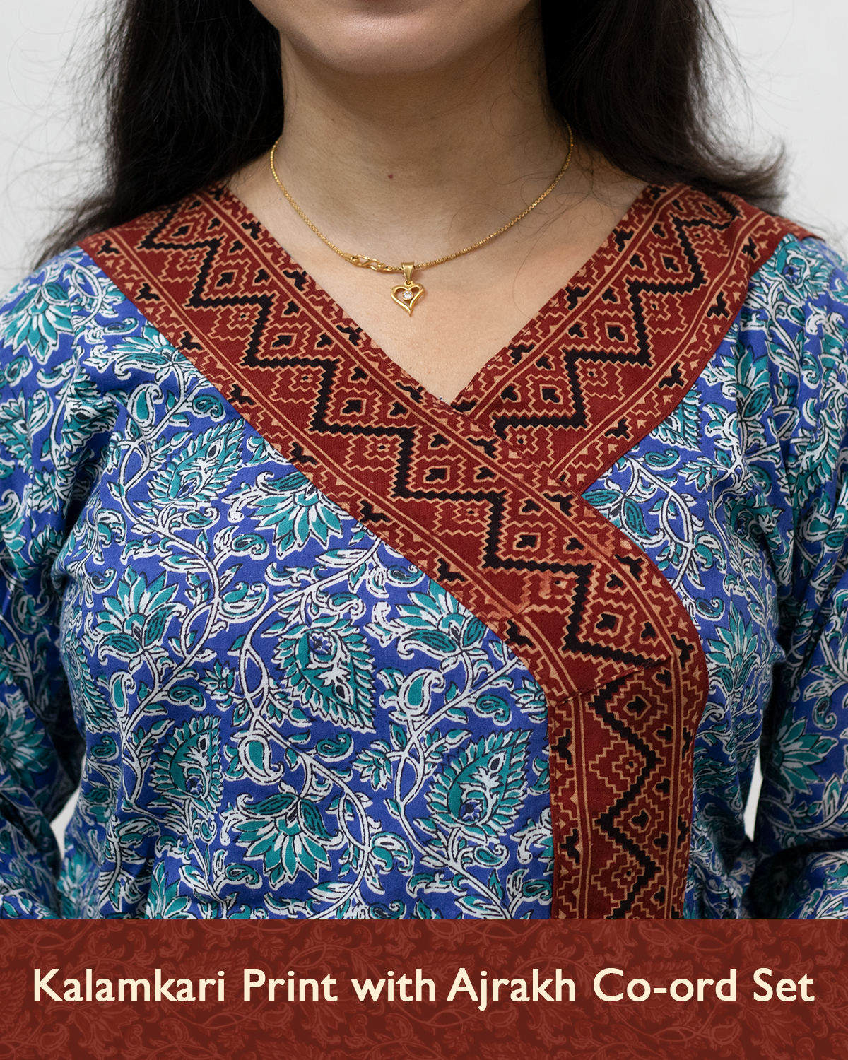 Kalamkari Ajrakh Cotton Co-Ord Set