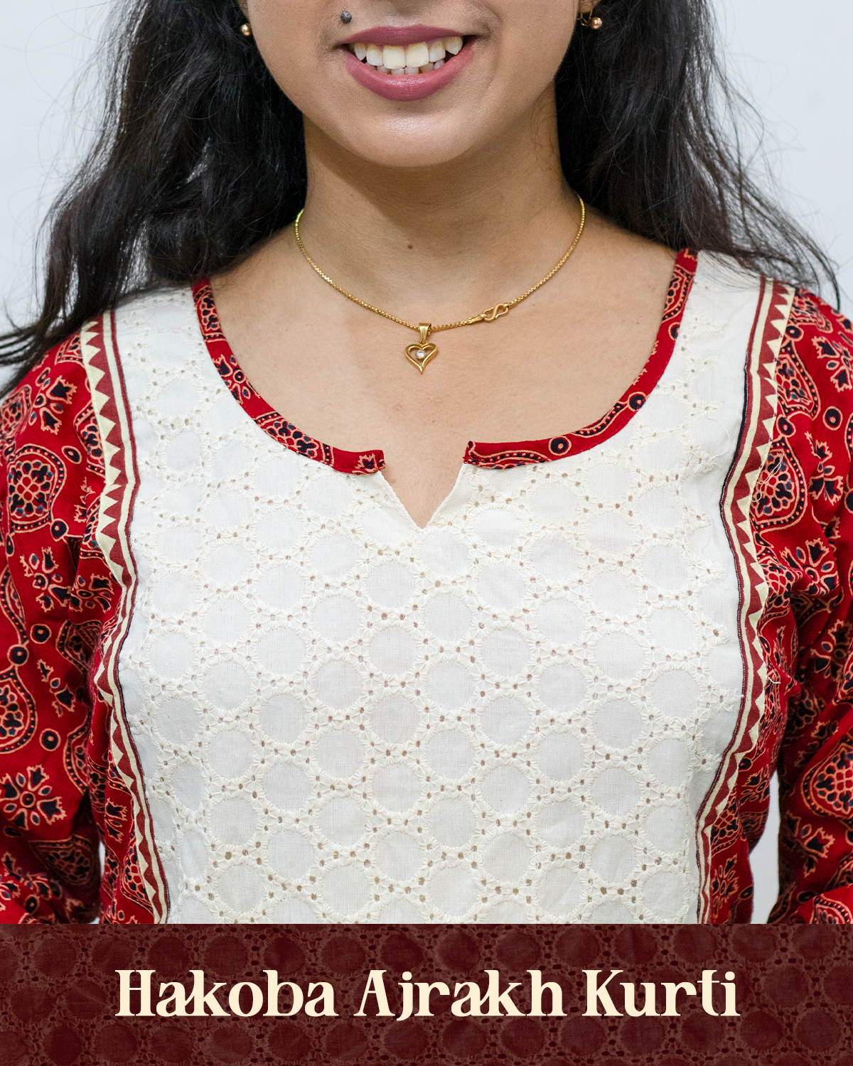 Hakoba Ajrakh Kurti